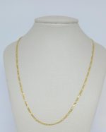 CORDAO 60CM TRES ELOS PEQ E UM VAZ BANHO DOURADO