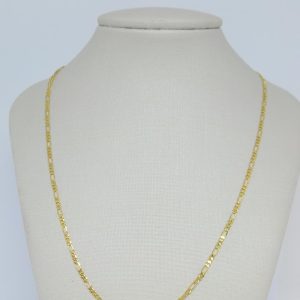 CORDAO 60CM TRES ELOS PEQ E UM VAZ BANHO DOURADO