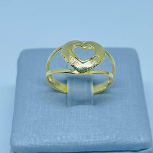 ANEL CORACAO E LATERAL VAZ. BANHO DOURADO