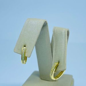 ARGOLA OVAL CRAV. TAM 13 BANHO DOURADO