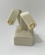 BRINCO G CORACAO VAZADO BANHO DOURADO