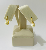 ARGOLA PEROLA 6MM BANHHO DOURADO