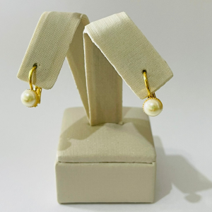 ARGOLA PEROLA 6MM BANHHO DOURADO