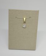 PINGENTE ZIRCONIA GOTA 5X7 BANHO DOURADO