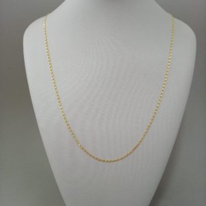 CORDAO 60CM ELOS FINOS DESENHADOS SM BANHO DOURADO