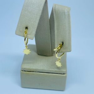 ARGOLA PEND. SOL LISO SM BANHO DOURADO