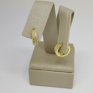 ARGOLA CRAVEJADA TAM M DO TRIO BANHO DOURADO