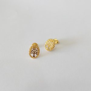 BRINCO ARVORE DA VIDA BANHO DOURADO