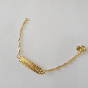 PULSEIRA INF. ANJINHO DA MAMAE BANHO DOURADO