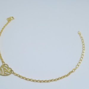 PULSEIRA CORR ELOS CORAÇÃO VAZ BANHO DOURADO